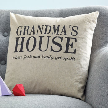 Personalised Grandparents 'House' Cushion