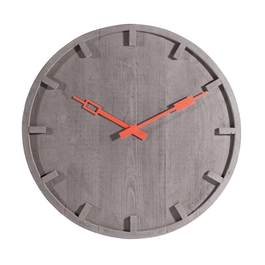 concrete wall clock by out there interiors