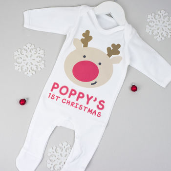 personalised christmas reindeer teddy