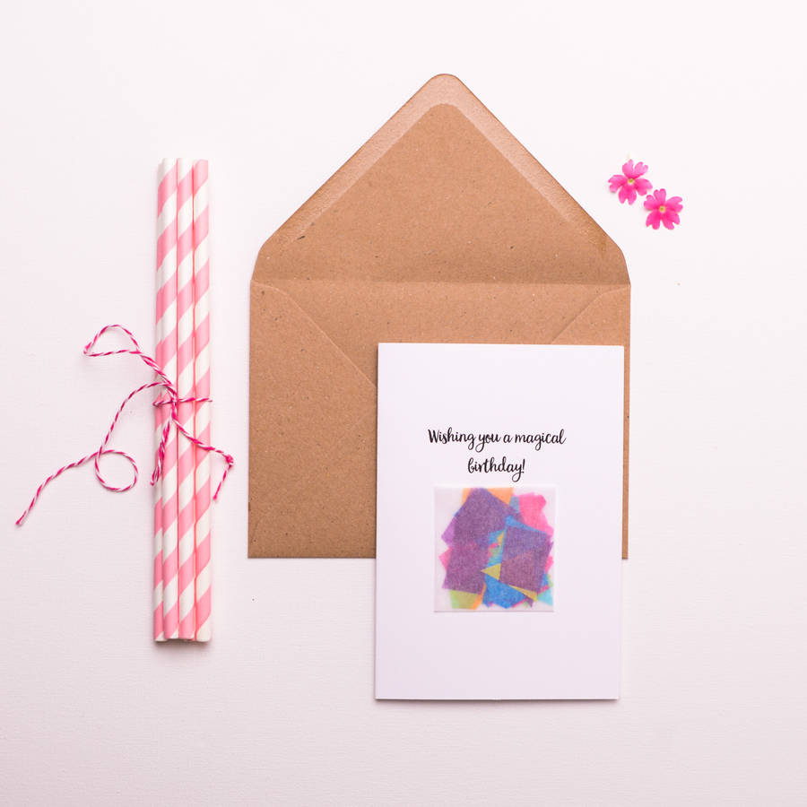 'magical birthday' confetti pop card by pops of colour