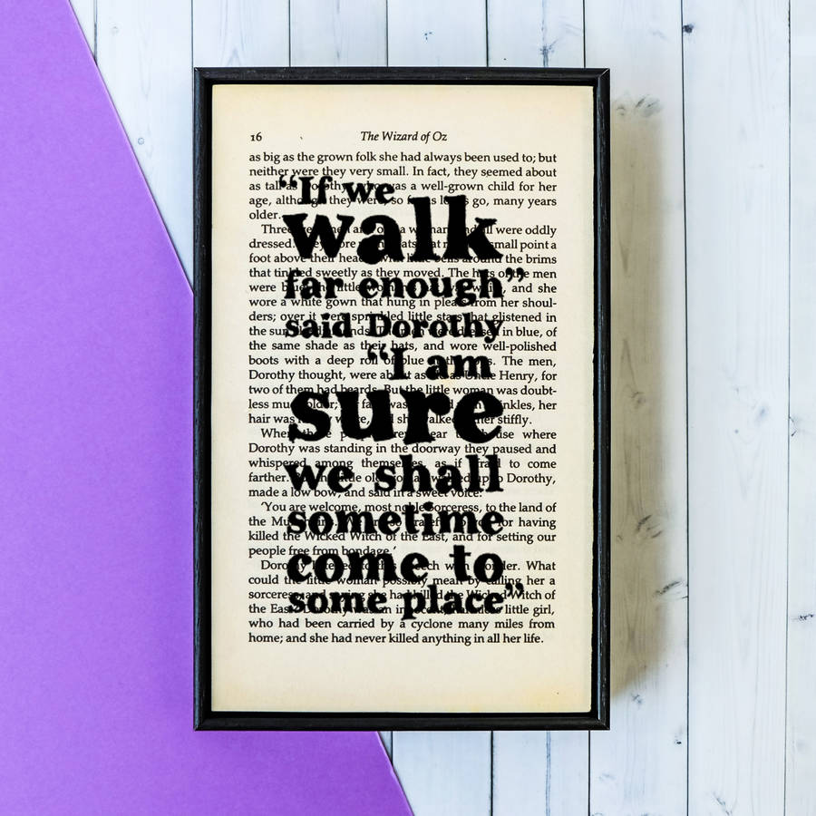 wizard of oz quote print by bookishly | notonthehighstreet.com