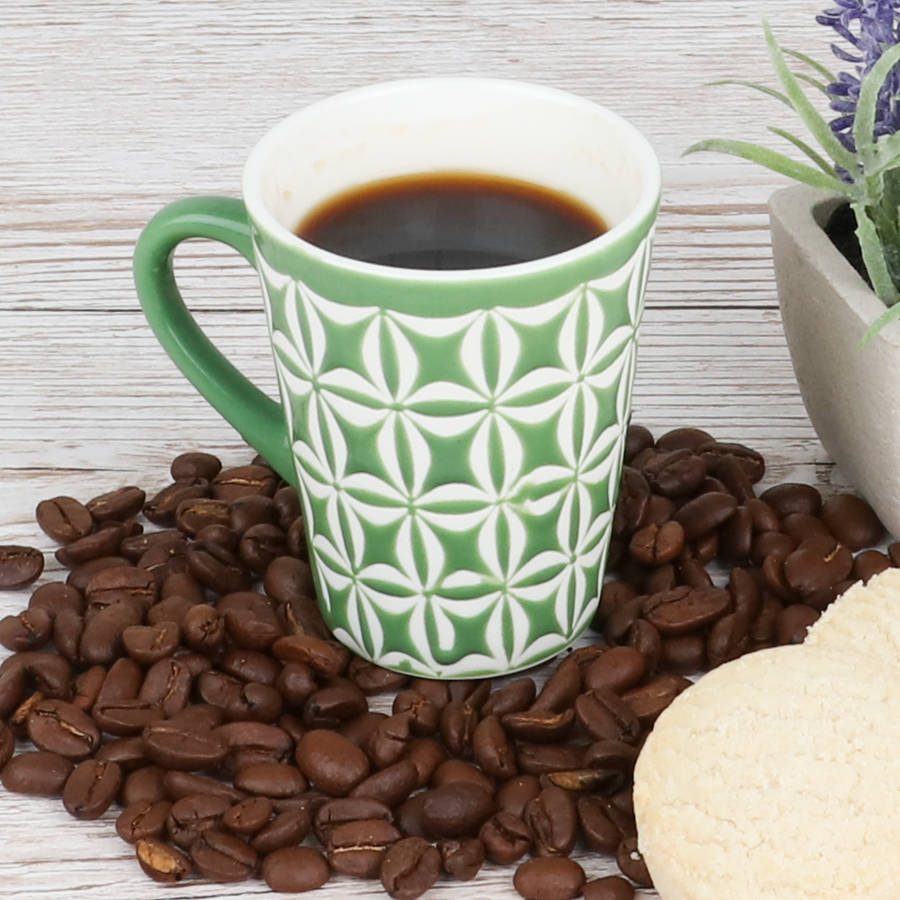 set of 12 spring green espresso cups by dibor