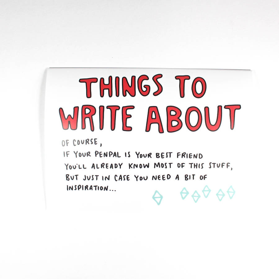 write more letters stationery set by angela chick