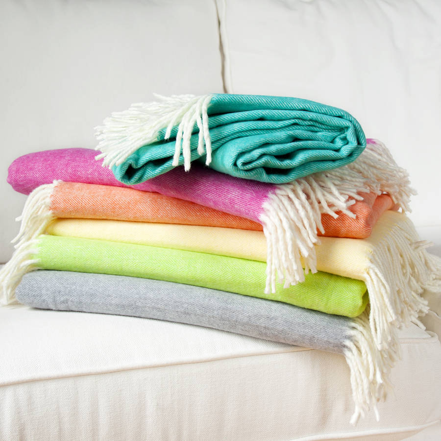 herringbone cotton throw by jodie byrne