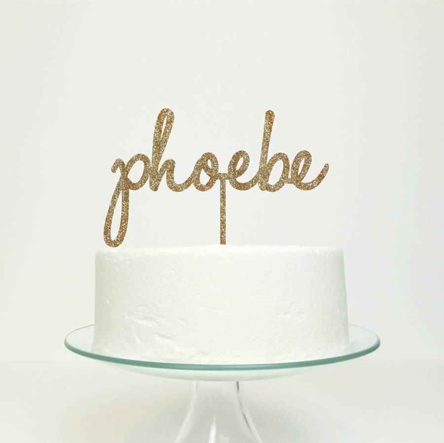 personalised name cake topper by miss cake ...