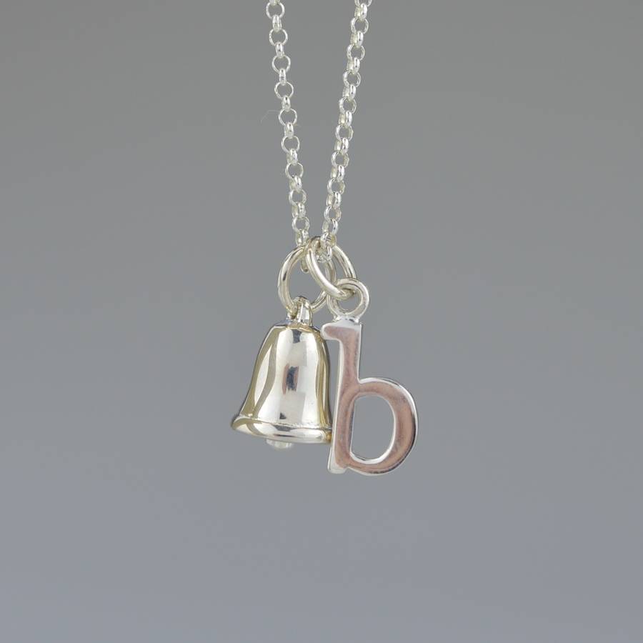 personalised sterling silver bell necklace by lily charmed