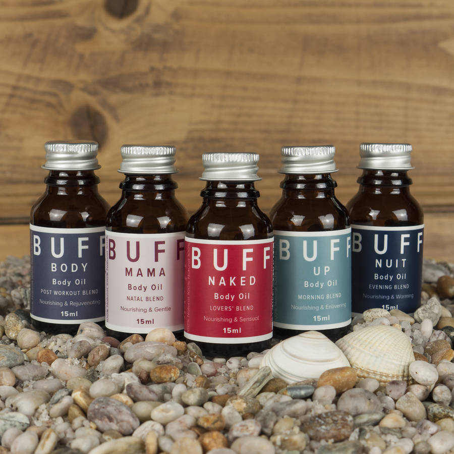 luxury body oil gift set by buff natural body care