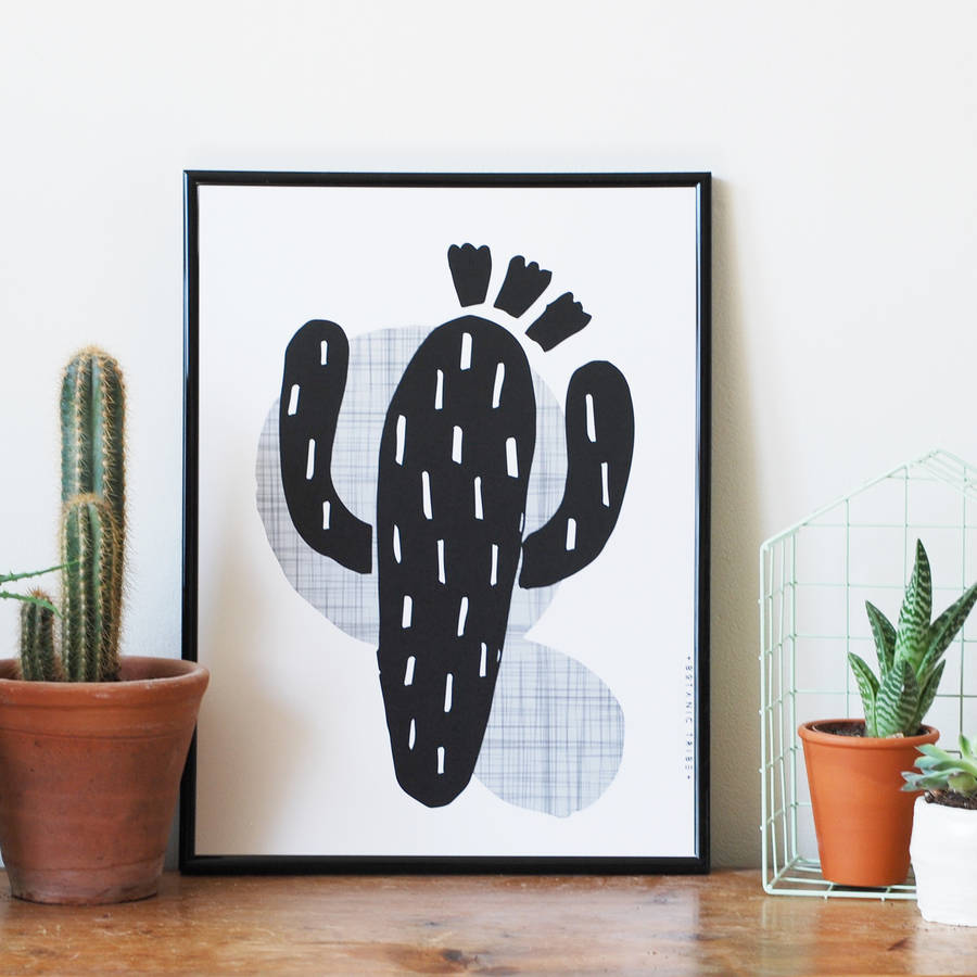 cactus print by b o t a n i c t r i b e | notonthehighstreet.com