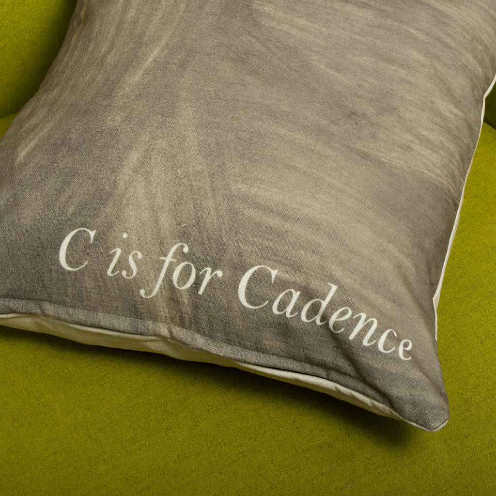 personalised floral letter sofa cushion gift for her by gillian arnold