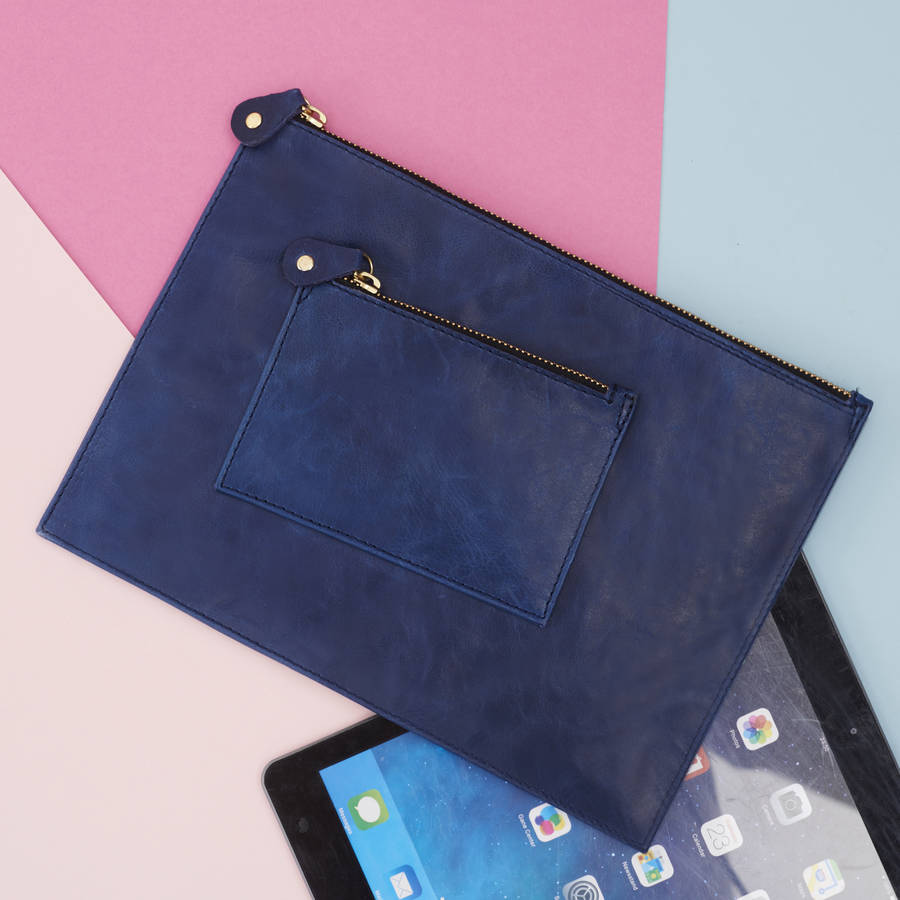 leather ipad clutch bag by vida vida
