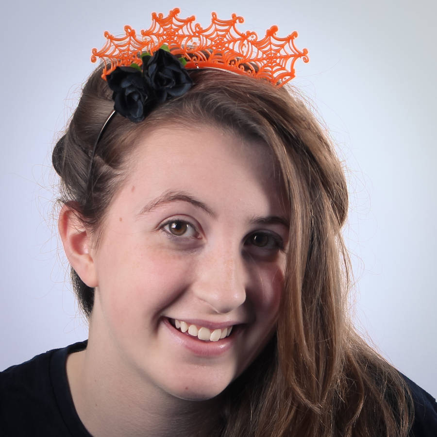 halloween fancy dress spiderweb headband by funky laser