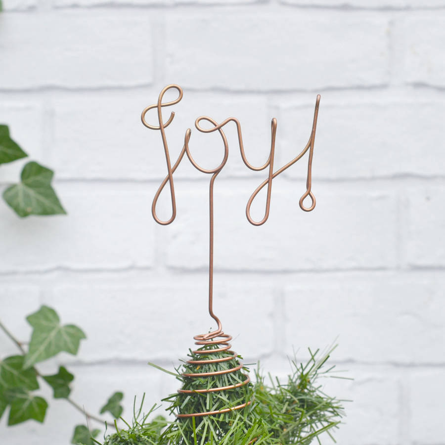 joy! wire christmas tree topper by the letter loft