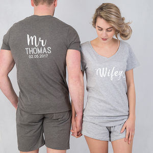 personalised pyjama wifey hubby notonthehighstreet nightwear
