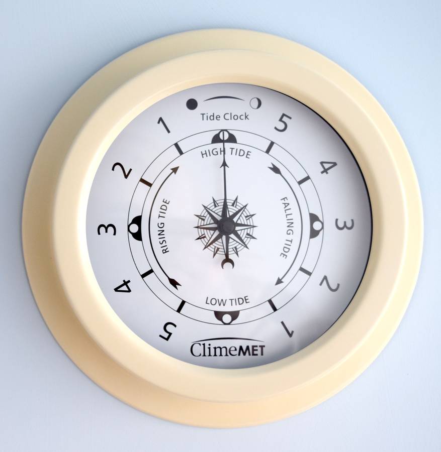sailing weather dial gift set tide clock and barometer by climemet