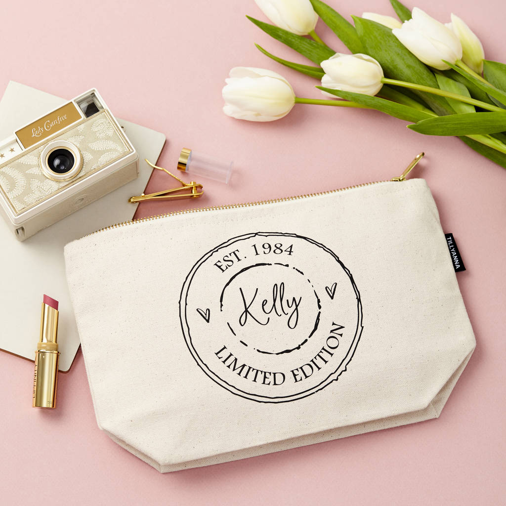 personalised canvas pouch