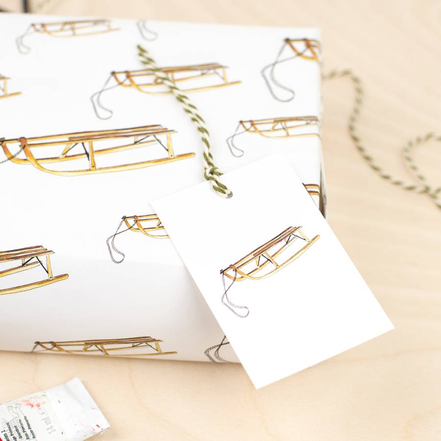 luxury sleigh christmas gift wrap by plewsy