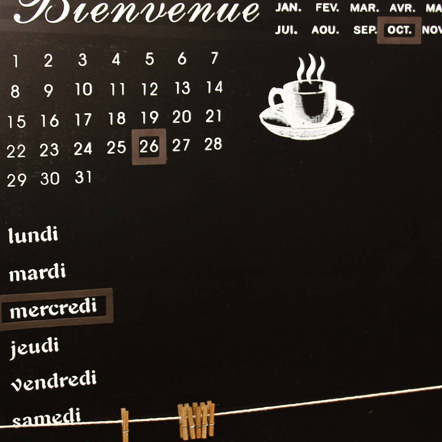 french country calendar chalkboard by dibor