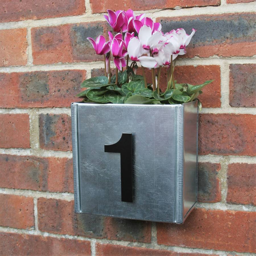 urban house number planter by housebling