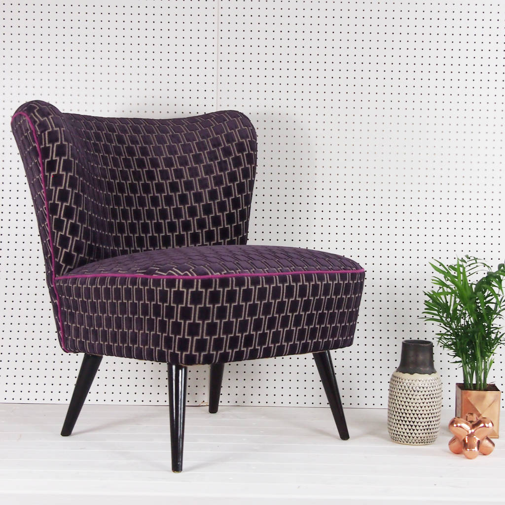 vintage 1950s bartolomew cocktail chair in bakerloo by galapagos