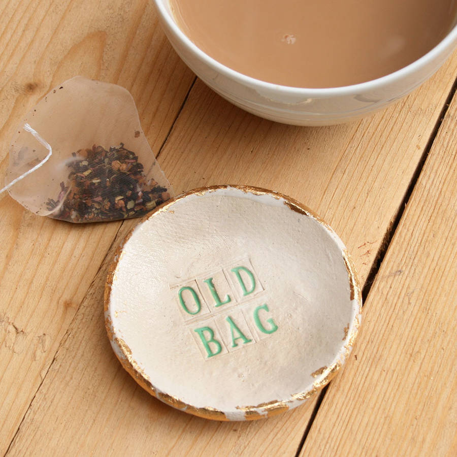 old bag tea bag saucer by juliet reeves designs