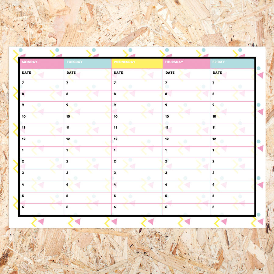 Weekly Schedule Desk Planner By Veronica Dearly 