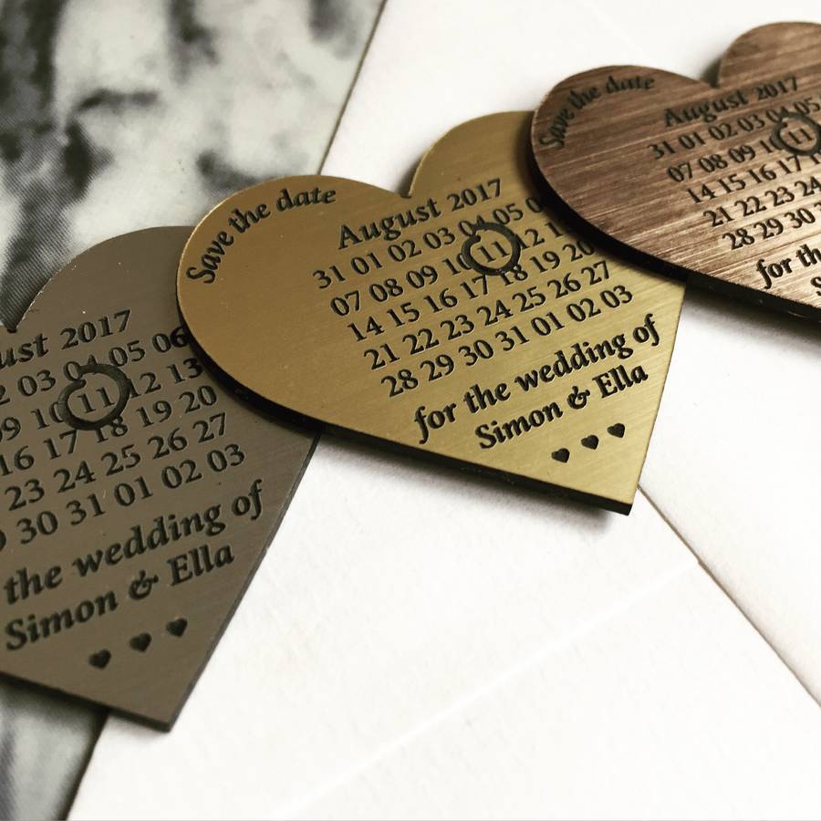 Metallic Perspex Calendar Save The Date Magnet By Design By Eleven 