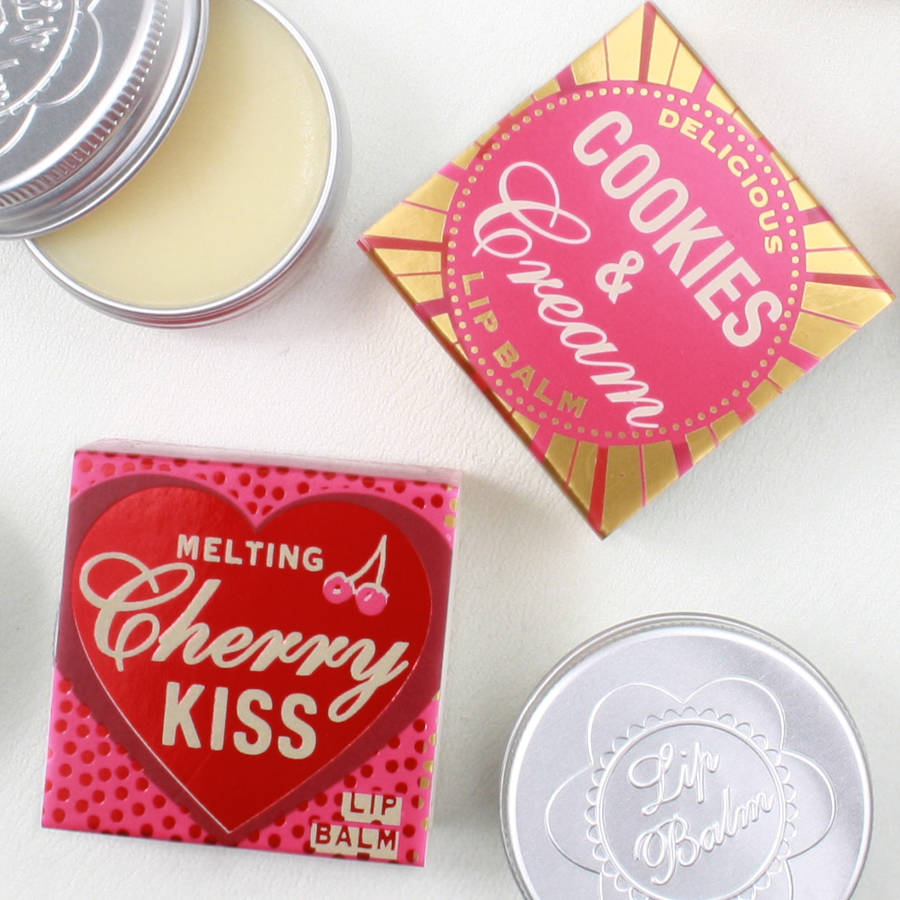 cookies and cream and cherry kiss lip balm duo by bath house