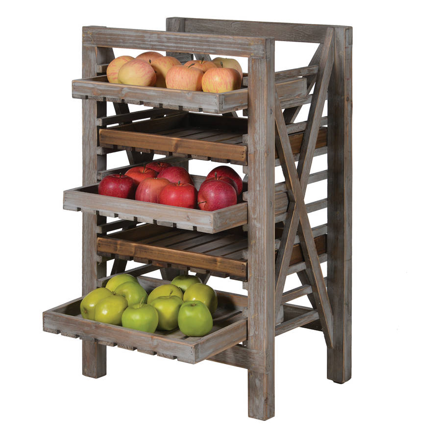 distressed wood fruit rack by out there interiors