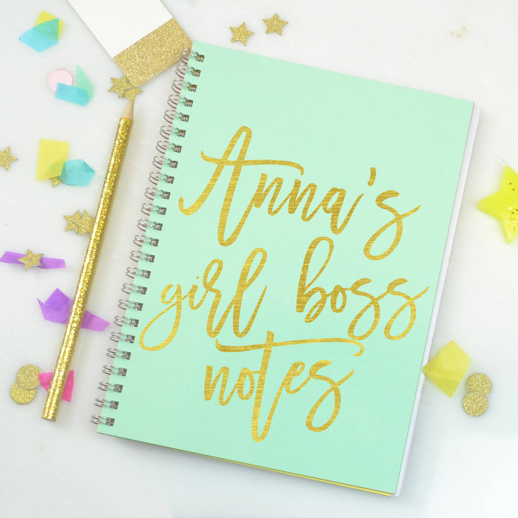 girl boss hot foiled notebook by lily summery