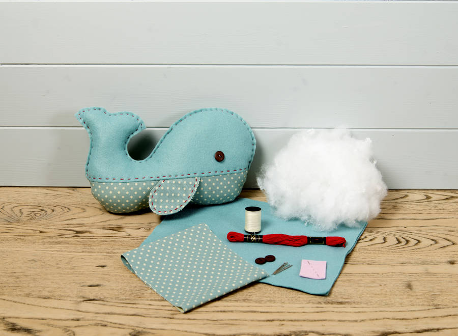 wigsby whale sewing kit by clara kids