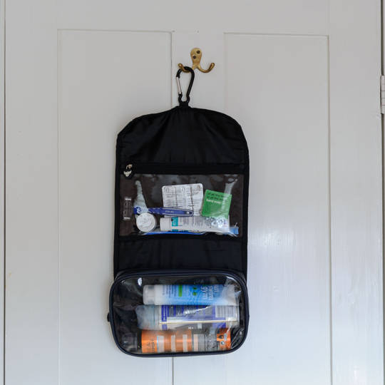 personalised tarpaulin hanging shower bag by apatchy