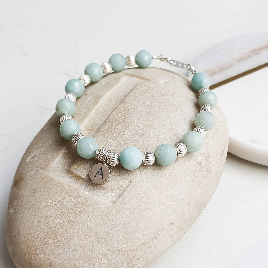 Personalised Amazonite Bracelet By Adela Rome