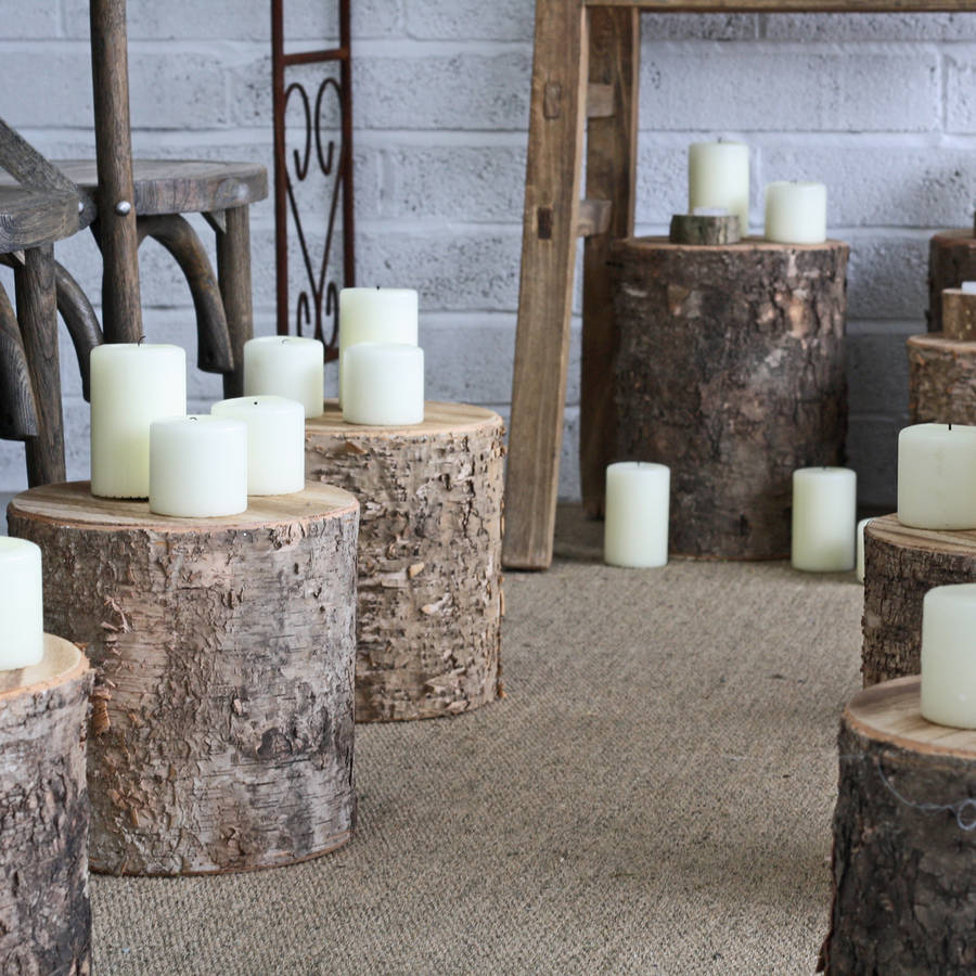 birch bark tree stumps by the wedding of my dreams birch bark tree stumps by the wedding of my dreams