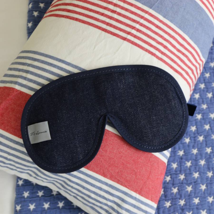 men's luxury denim sleep masks by love lammie & co