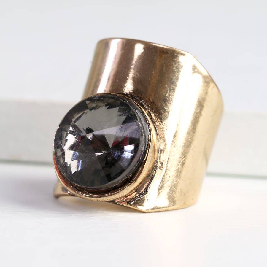 wide statement band ring by lisa angel