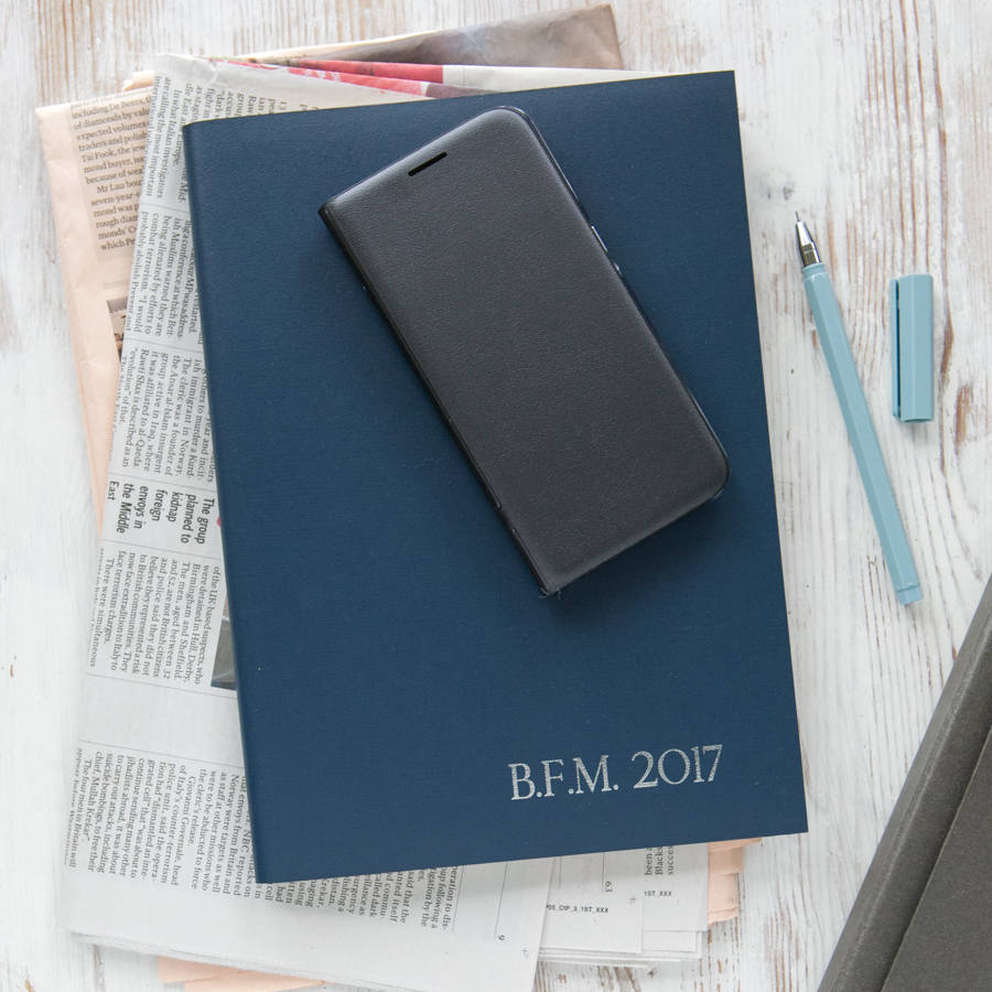 personalised leather 2017 desk diary by begolden