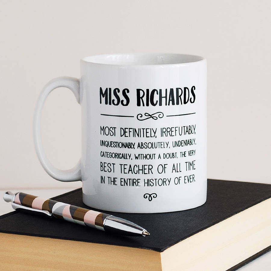 irrefutably best teacher ever personalised mug by cloud 9
