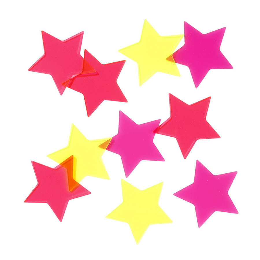 Neon Star Acrylic Party Table Confetti By Postbox Party