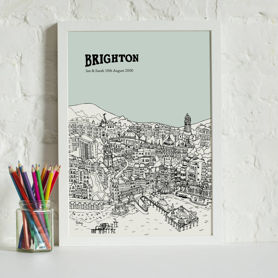 personalised brighton print by tessa galloway
