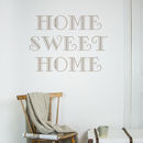 'home Sweet Home' Wall Sticker By Nutmeg 