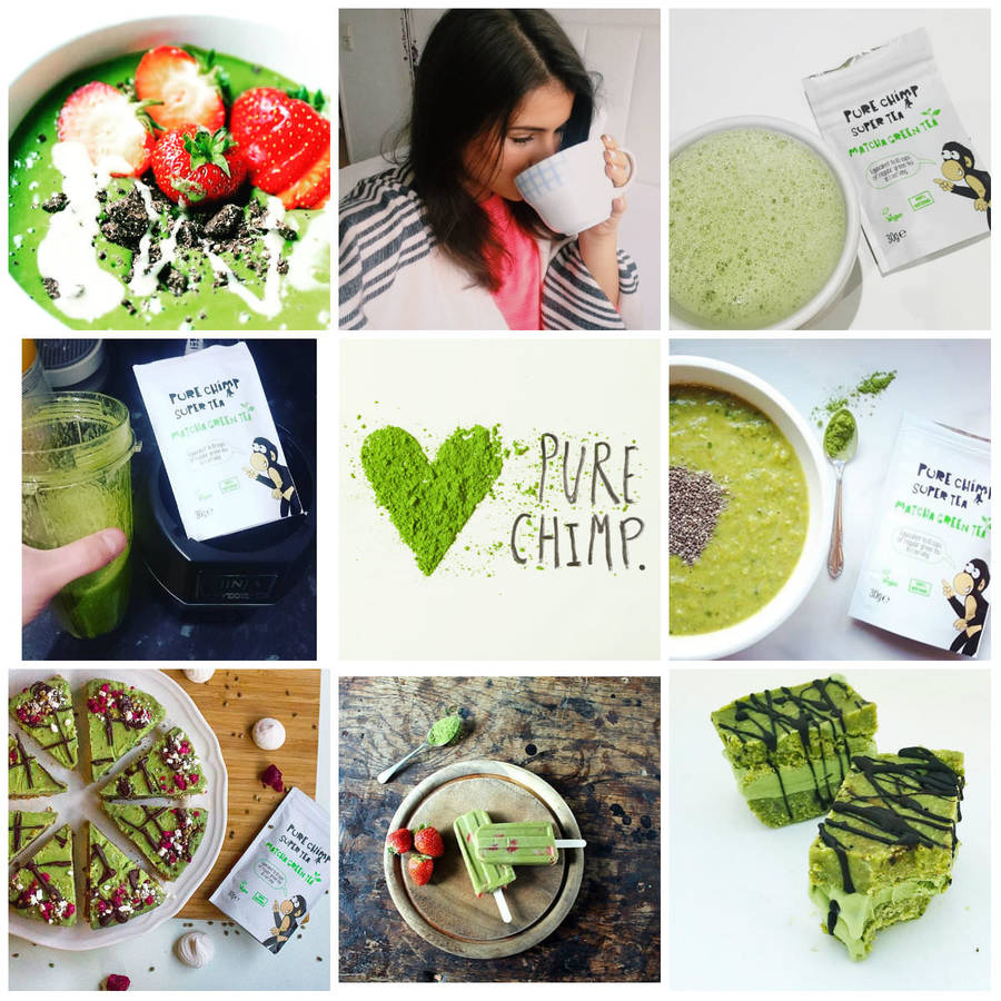 pure chimp super tea 30g + electric matcha whisk by purechimp