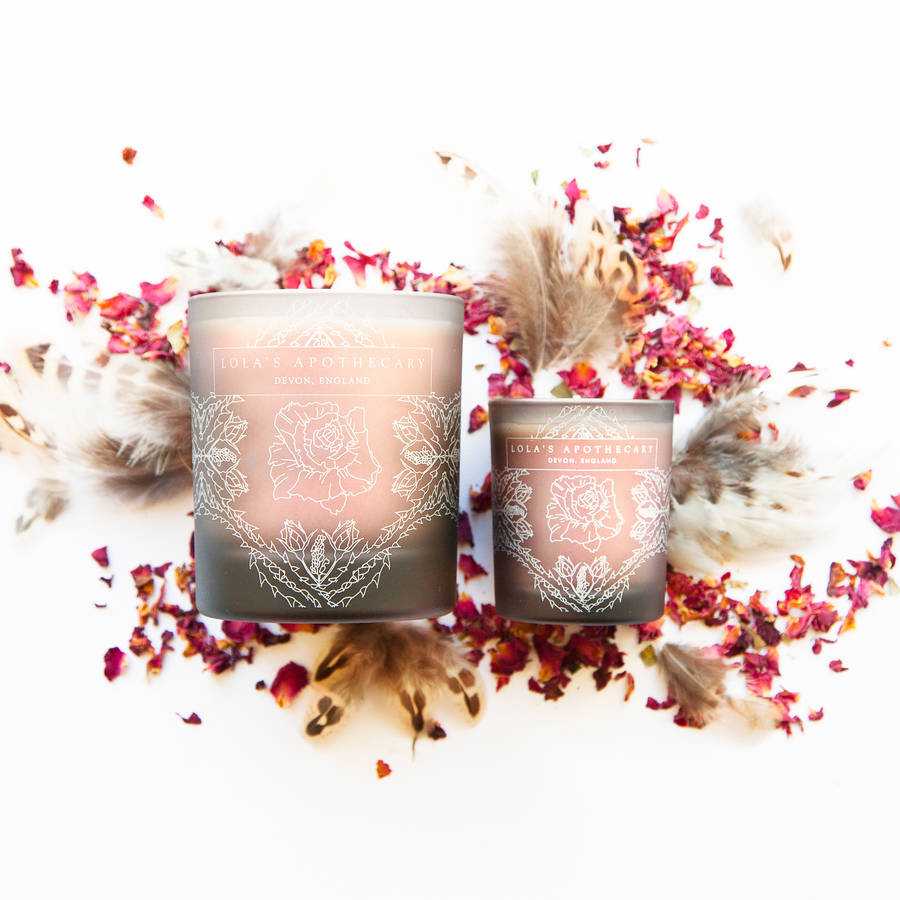 delicate romance naturally fragrant candle by lola's apothecary
