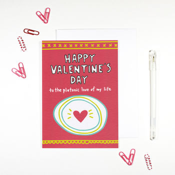 happy valentine’s day platonic love card by angela chick