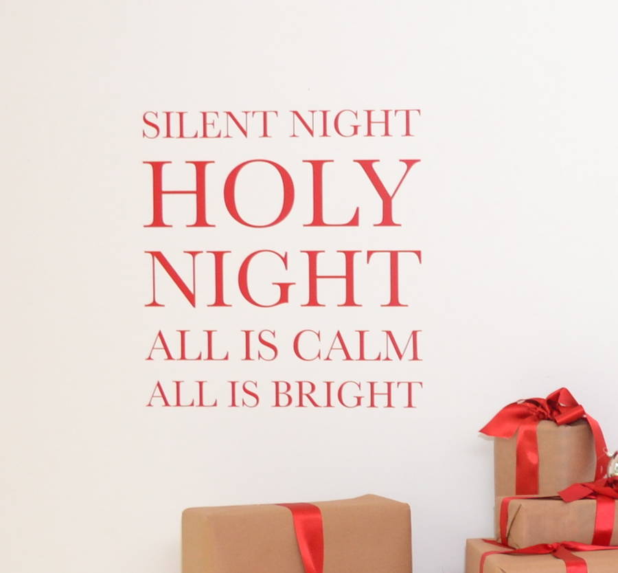 silent night wall sticker by leonora hammond