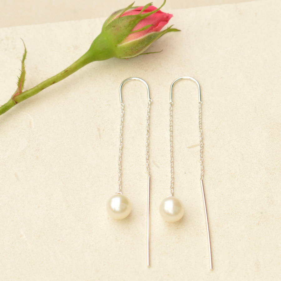 falling pearl earrings by tigerlily jewellery