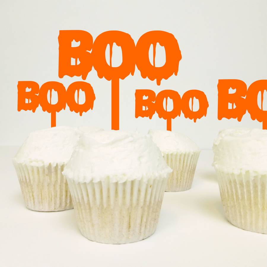 Boo Halloween Cake Toppers By Miss Cake Notonthehighstreet