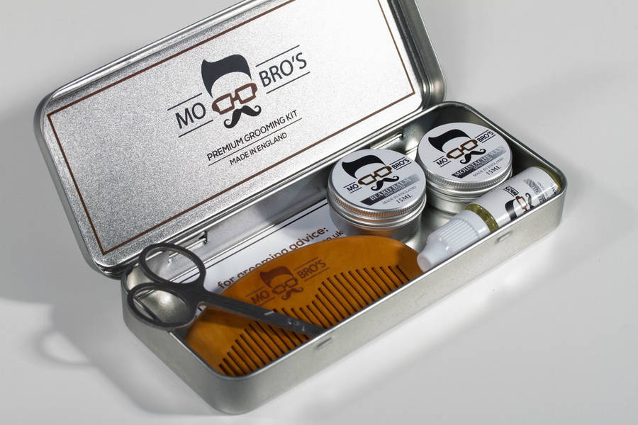 Mens Six Piece Beard Care Grooming Set By Mo Bros Premium Grooming 