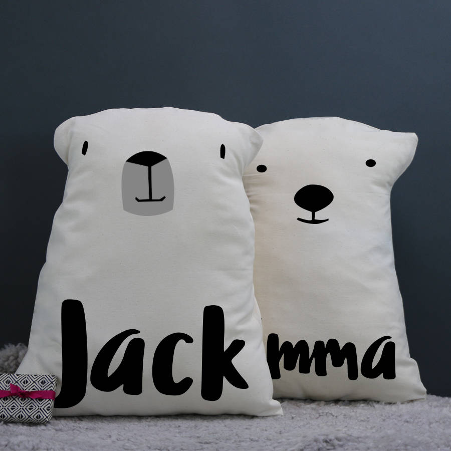 grey teddy bear cushions