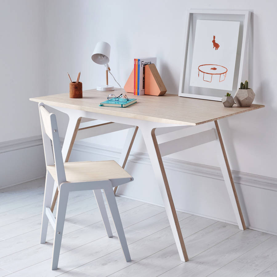 levelland birch plywood desk by lycan design