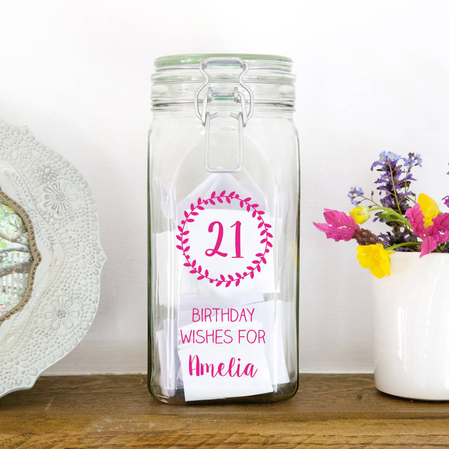 personalised birthday wish jar by jonny's sister